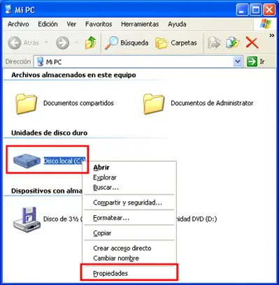 Selección de dispositivo donde se instañó Windows