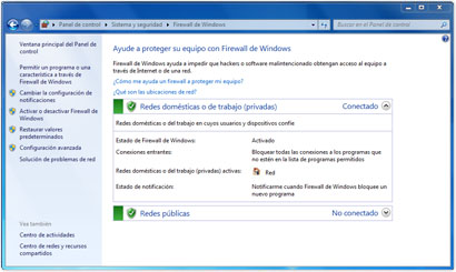Firewall de Windows 7