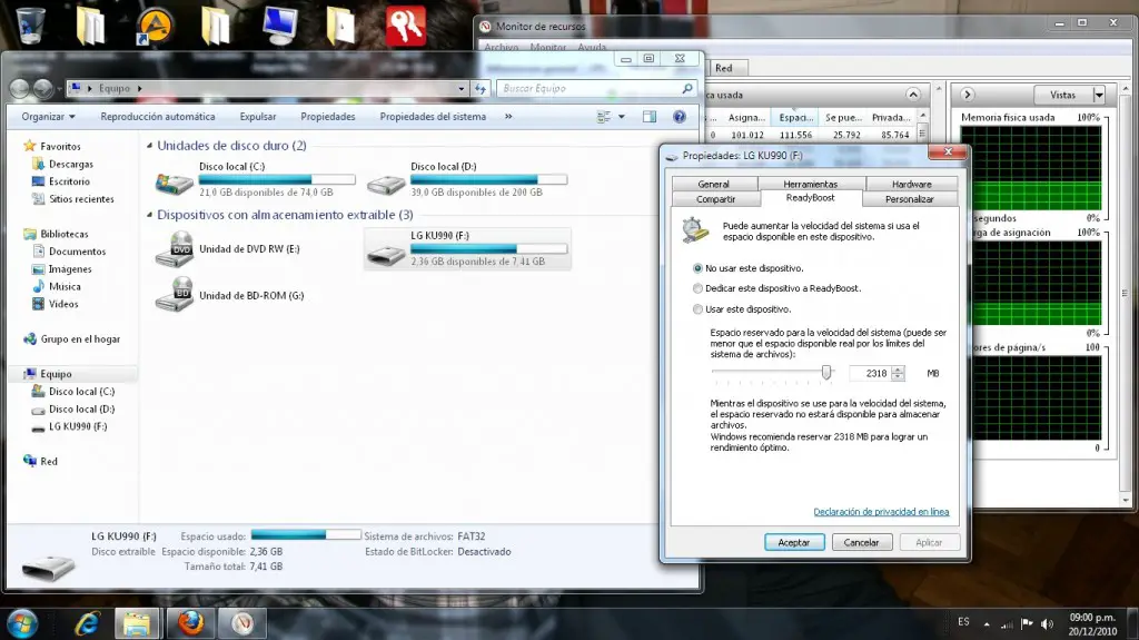 Memoria virtual en Windows 7
