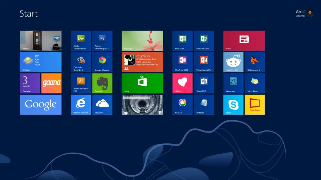 Pantalla de Windows 8