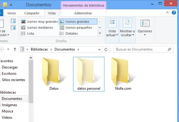 Mostrar y ocultar archivos ocultos en Windows 8
