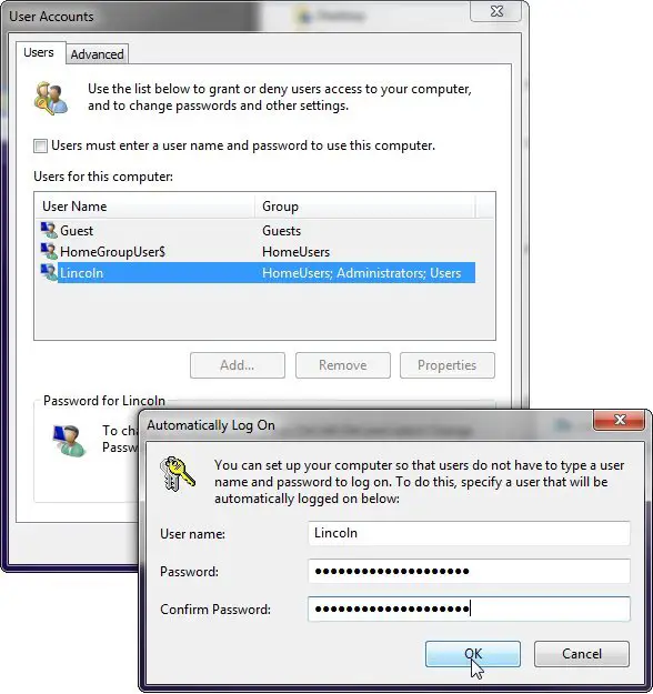 Eliminando el password de ingreso a Windows