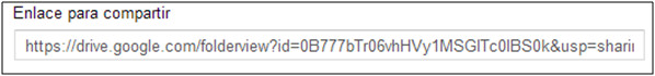 Enlace para compartir archivos de Google Drive