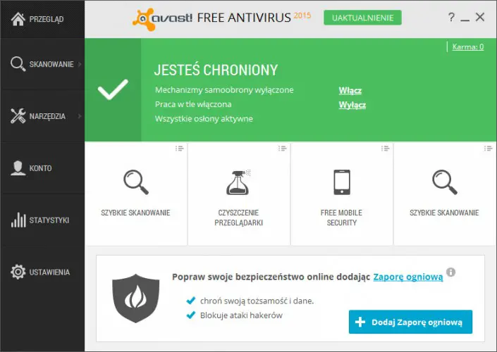 Avast! Free Antivirus.