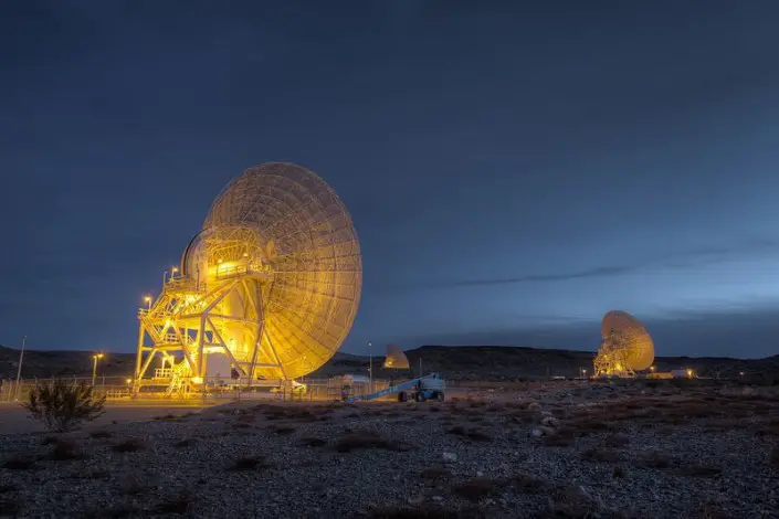 Sistema de comunicación DSN para comunicación con New Horizons.