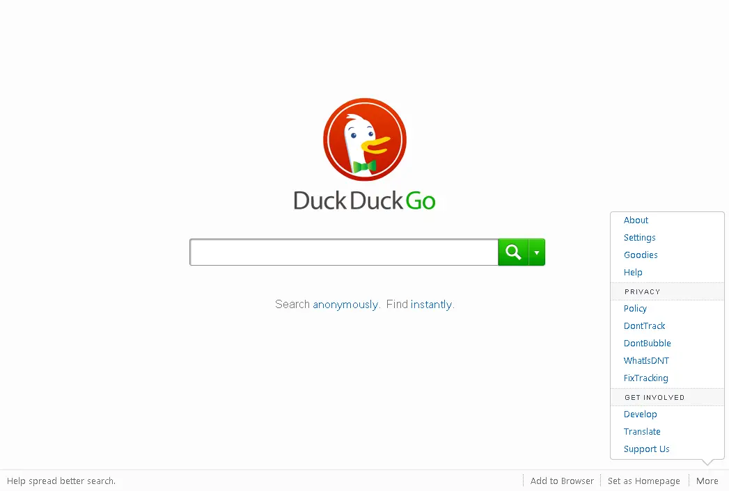 Navegación anónima con DuckDuckGo.
