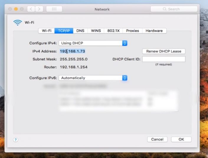 Encontrar dirección IP Privada en Mac