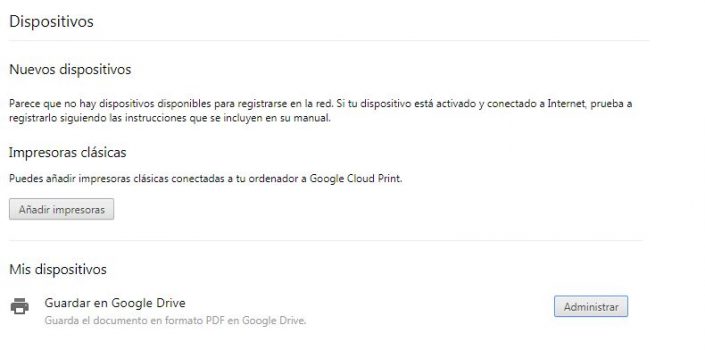 Agregar impresora a Google Cloud Print